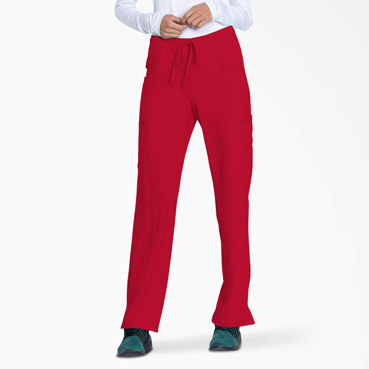 Women's EDS Essentials Drawstring Scrub Pants - Red (RD) image number 1