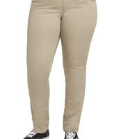Dickies Girl Juniors' Plus Classic 5-Pocket Skinny Pants - Khaki (KHA)