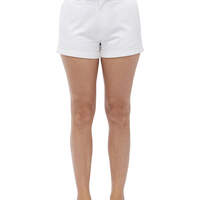 Dickies Girl Juniors' Cuffed 3" Work Shorts - White (WHT)
