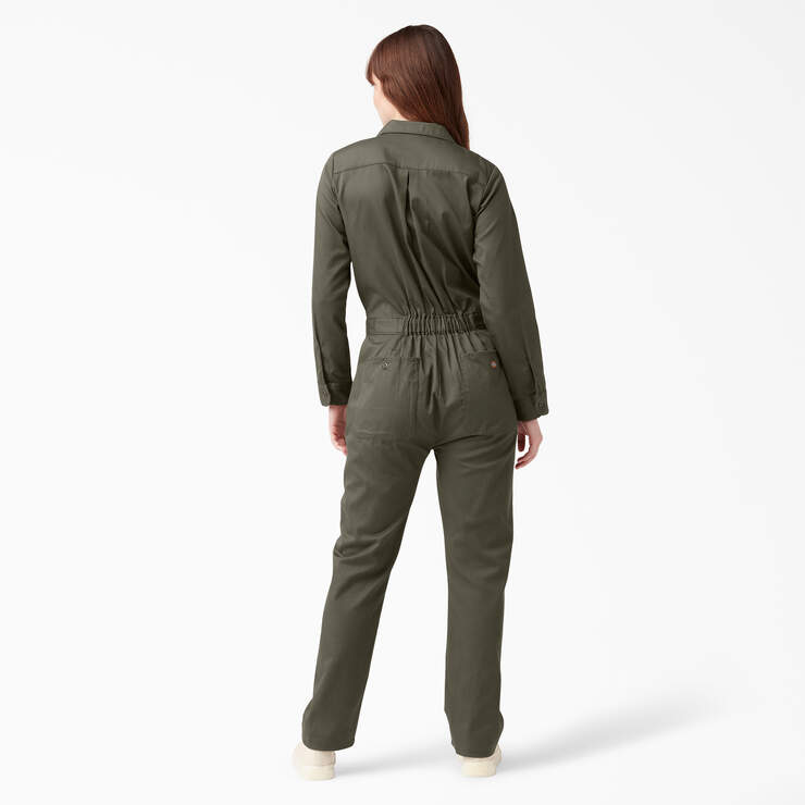 Women's Long Sleeve Coveralls - Moss Green (MS) image number 6
