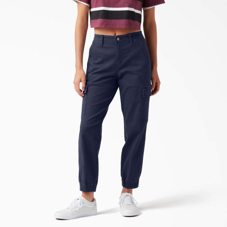 Women's High Rise Fit Cargo Jogger Pants - Ink Navy (IK) image number 1