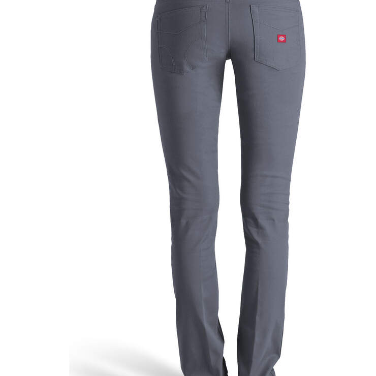 Dickies Girl Juniors' Classic 5-Pocket Skinny Pants - Charcoal Gray (CH) image number 2