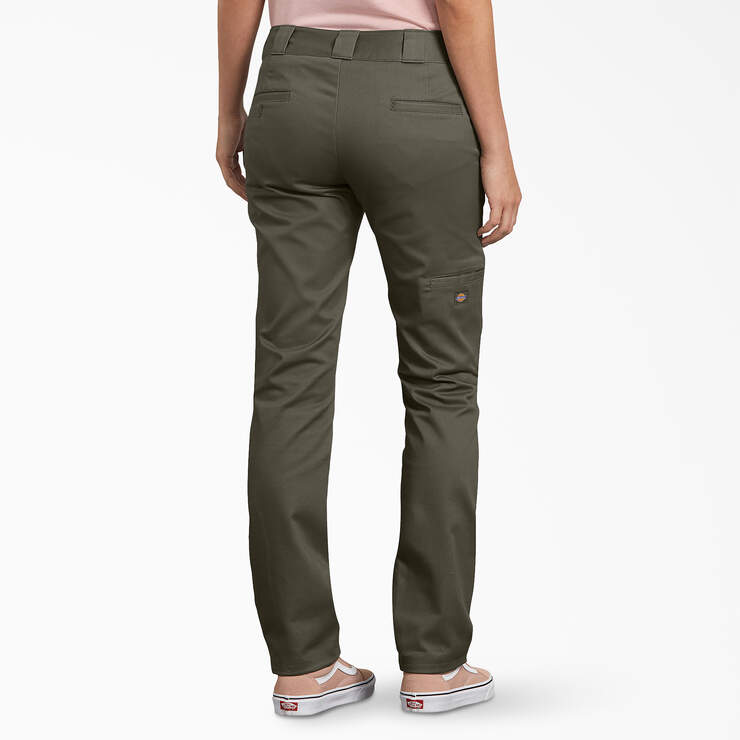 Women's FLEX Slim Fit Double Knee Pants - Grape Leaf (GE) image number 2