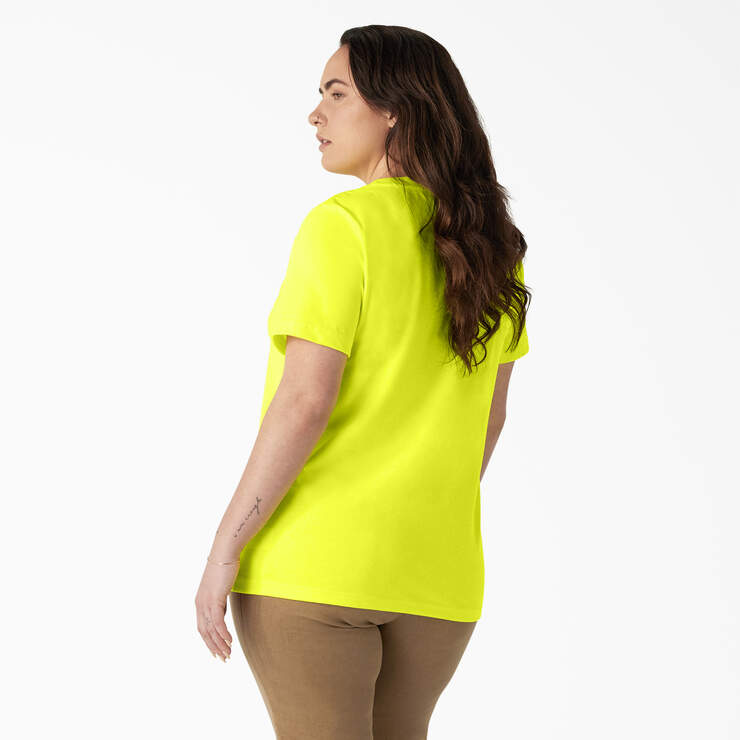 Women's Plus Heavyweight Short Sleeve Pocket T-Shirt - Bright Yellow (BWD) image number 2