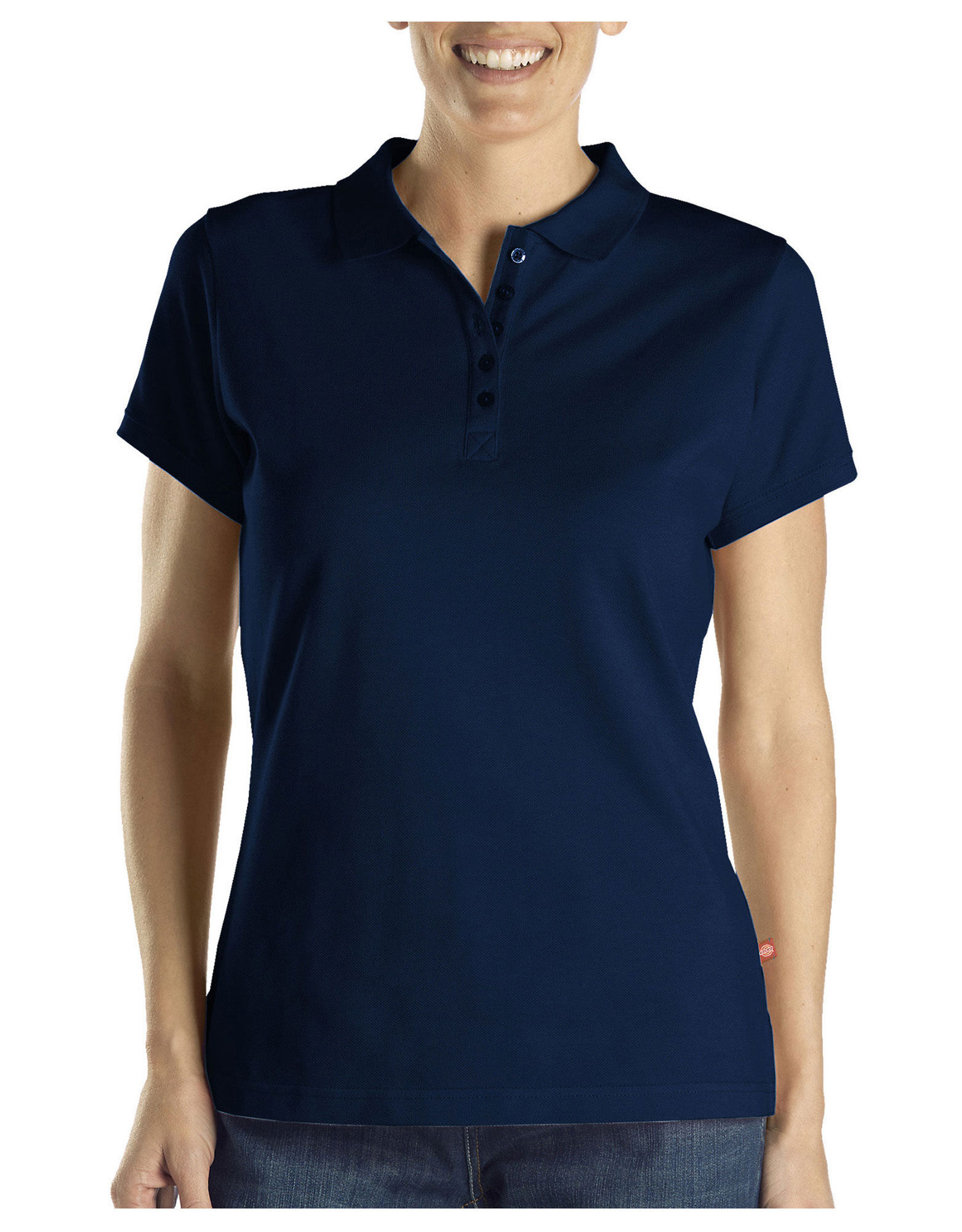navy blue polo shirt womens