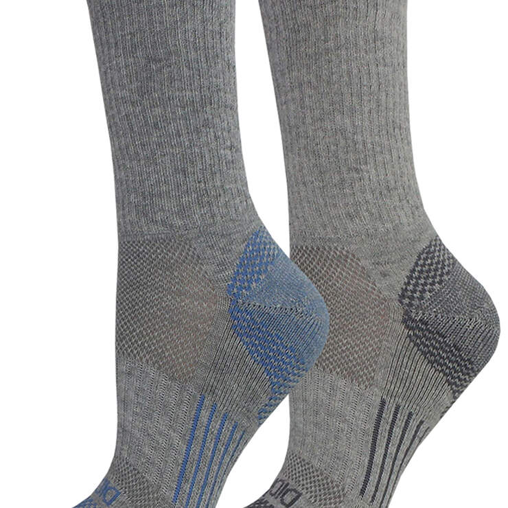 Women's SORBTEK® Moisture Control Crew Socks, 2-Pack, Size 6-9 - Gray/Blue (GYBU) image number 1