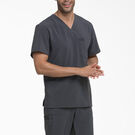 Men&#39;s EDS Essentials V-Neck Scrub Top with Patch Pockets - Pewter Gray &#40;PEW&#41;