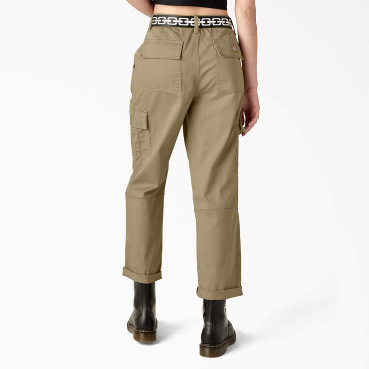 Dickies x Lurking Class Women’s Relaxed Fit Cropped Cargo Pants - Khaki (KH) image number 2