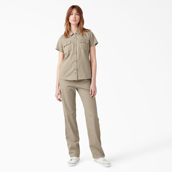 Women&rsquo;s FLEX Short Sleeve Work Shirt - Desert Sand &#40;DS&#41;