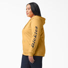 Women&#39;s Plus Heavyweight Logo Sleeve Hoodie - Orange Glow &#40;OG3&#41;