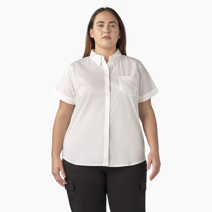 Women’s Plus Button-Up Shirt - White (WH) image number 1