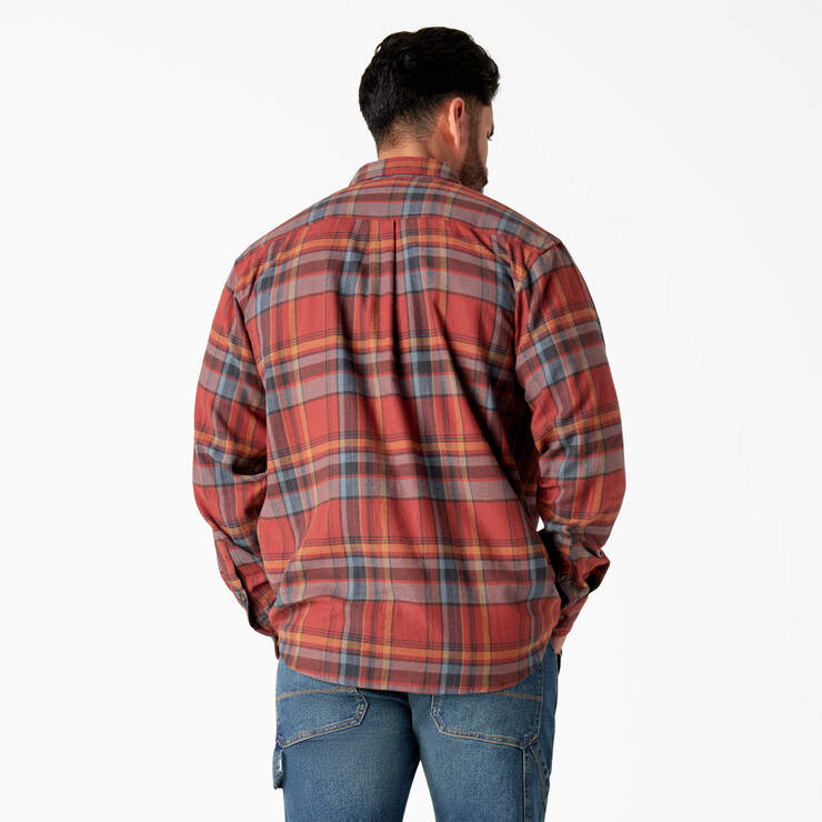 FLEX Long Sleeve Flannel Shirt - Fired Brick/Multi Plaid (A2Q) image number 2