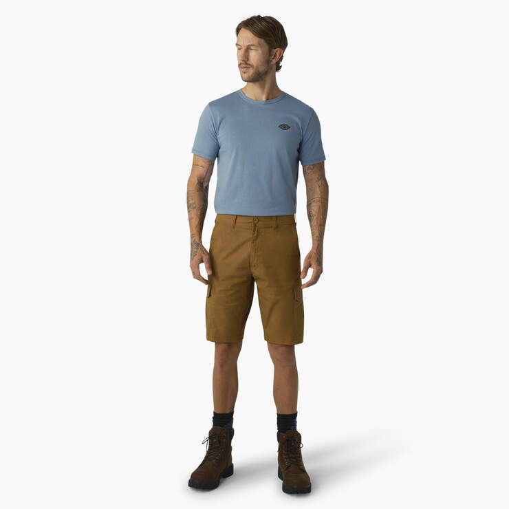 FLEX Cooling Regular Fit Cargo Shorts, 11" - Brown Duck (BD) image number 4