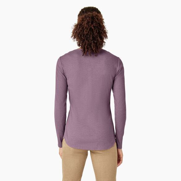 Women&#39;s Henley Long Sleeve Shirt - Grapeade &#40;GSD&#41;