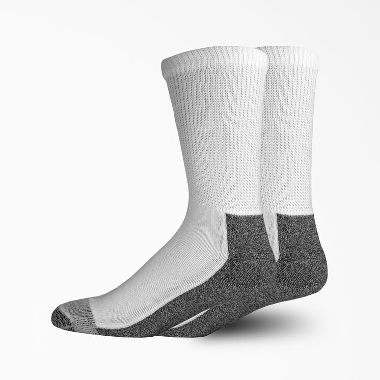 Non-Binding Crew Socks, Size 6-12, 2-Pack - White (WH)