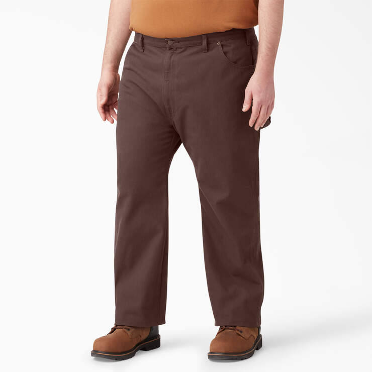 Relaxed Fit Heavyweight Duck Carpenter Pants - Rinsed Chocolate Brown (RCB) image number 4
