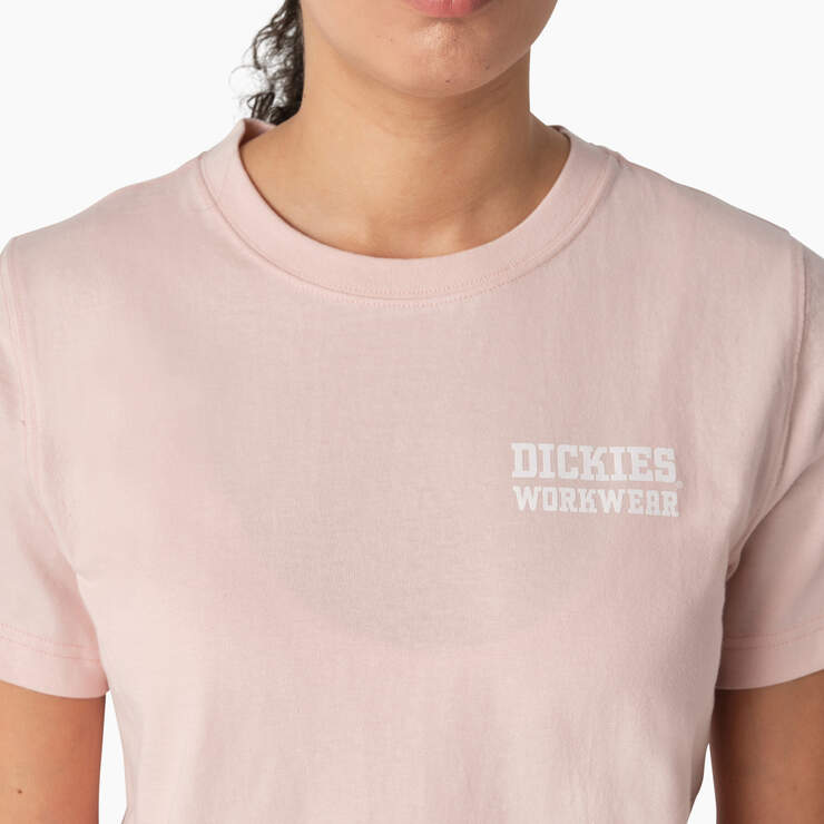 Women's Heavyweight Workwear Graphic T-Shirt - Lotus Pink (LO2) image number 4