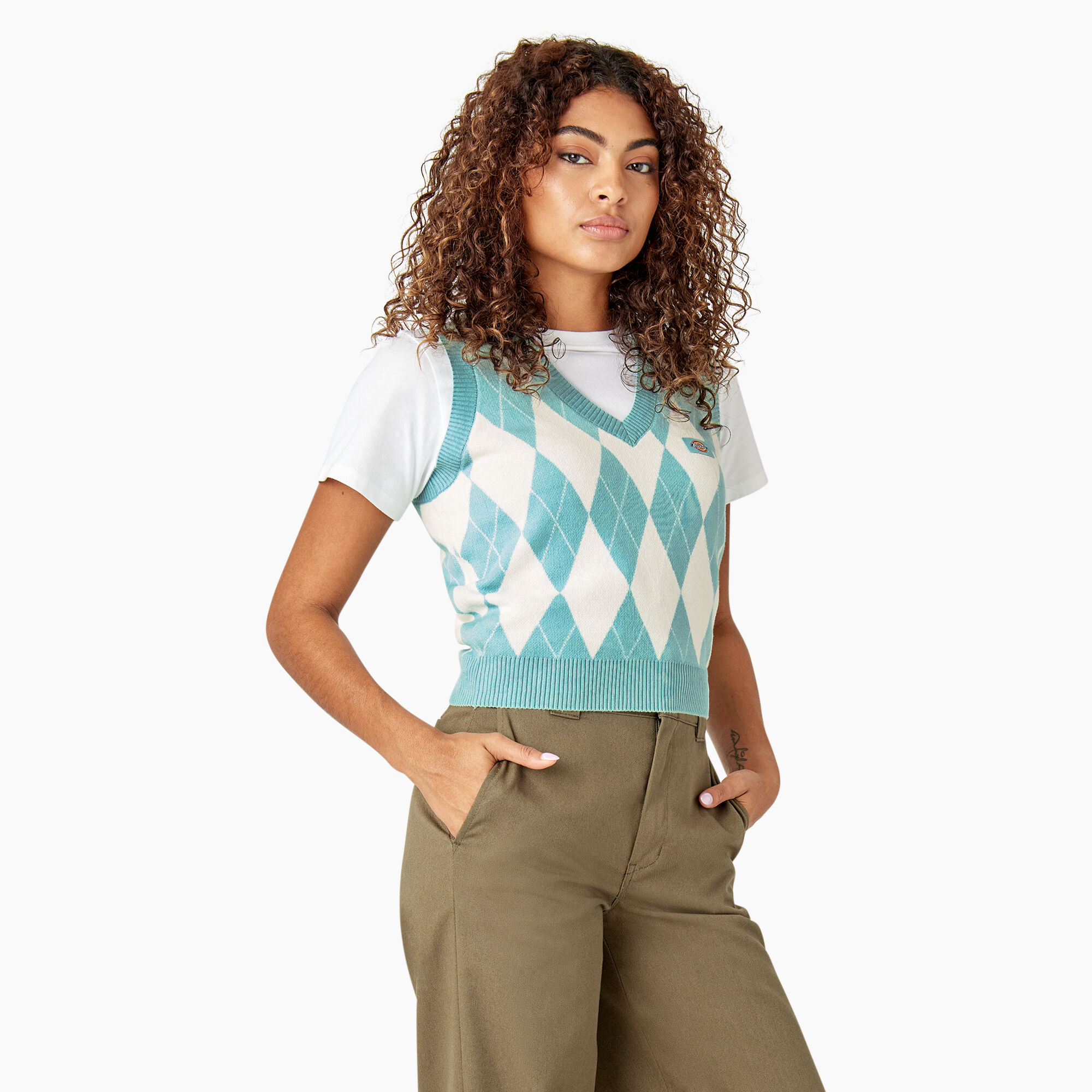 Women's argyle sweater vests clearance
