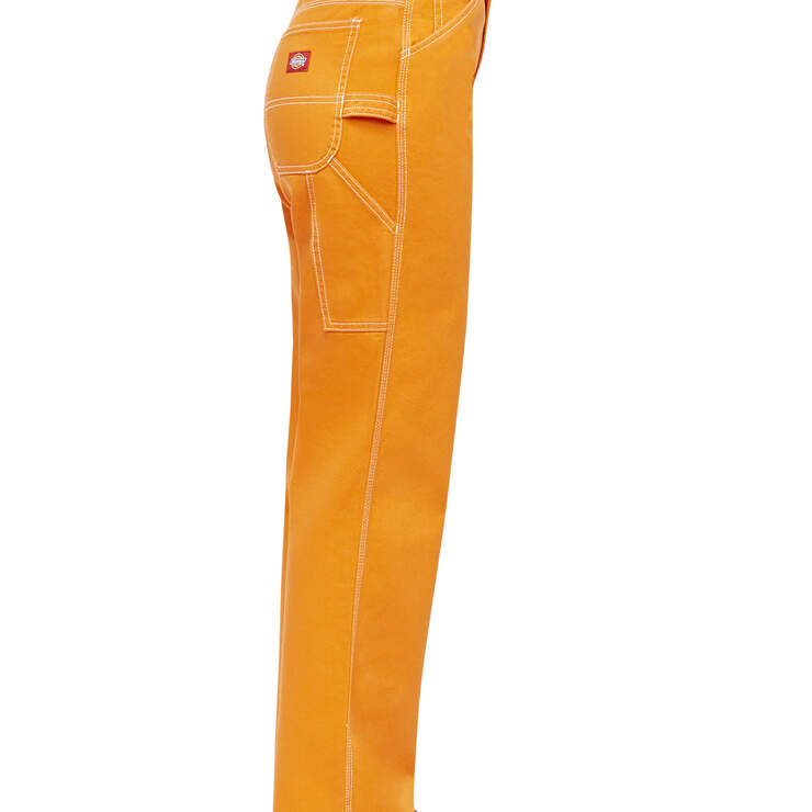 Dickies Girl Juniors' Relaxed Fit Carpenter Pants - Orange (OR) image number 3