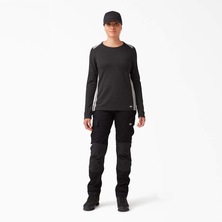 Women's Temp-iQ® 365 Long Sleeve Pocket T-Shirt - Black (KBK) image number 4