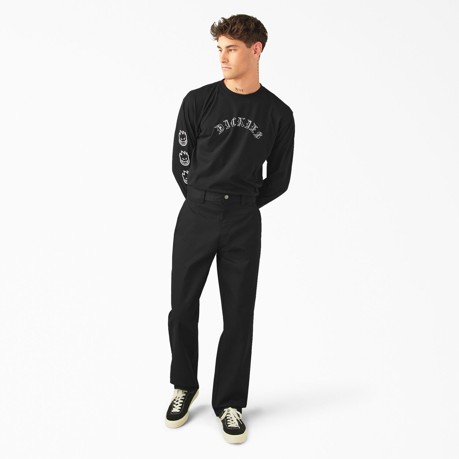 Dickies X Spitfire Flannel Cuff Pants - Black - Dickies US