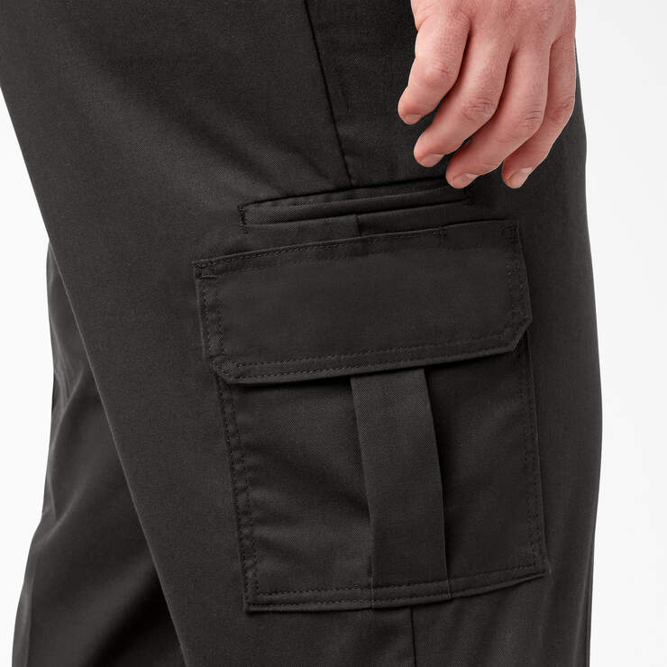 FLEX Regular Fit Cargo Pants - Black (BK) image number 6