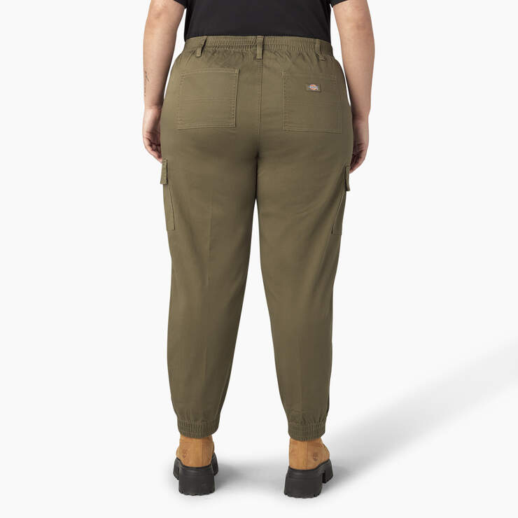 Women's Plus High Rise Fit Cargo Pants - Military Green (ML) image number 2
