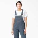 Women&#39;s Relaxed Fit Bib Overalls - Blue White Hickory Stripe &#40;RHS&#41;