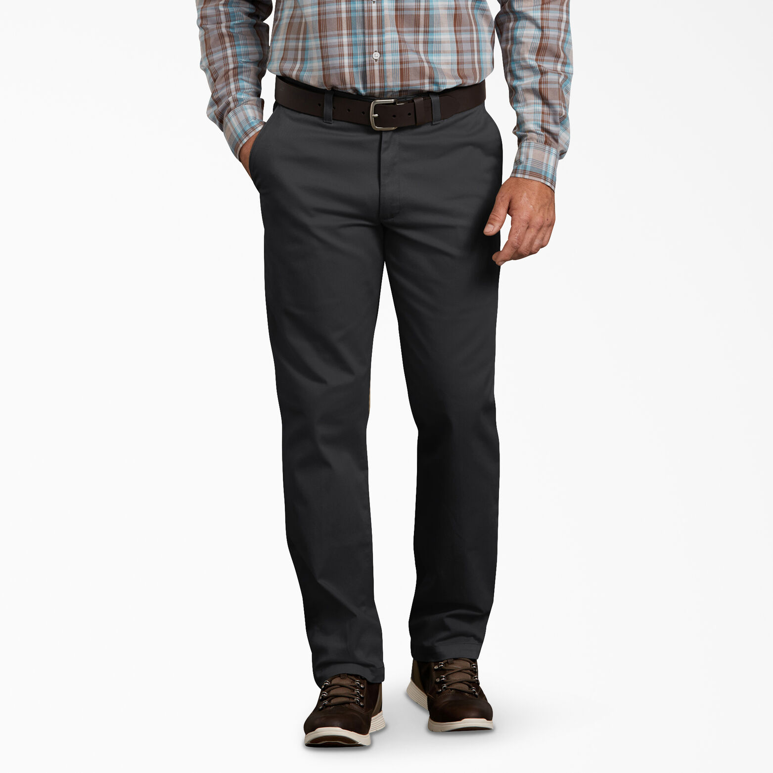 dickies flex black slim chino work pants