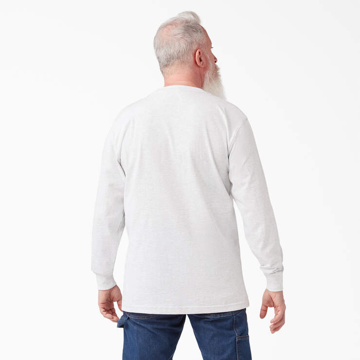 Heavyweight Long Sleeve Pocket T-Shirt - Ash Gray (AG) image number 2