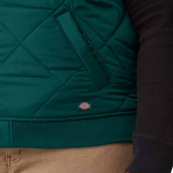Women&rsquo;s Plus Quilted Vest - Forest Green &#40;FT&#41;