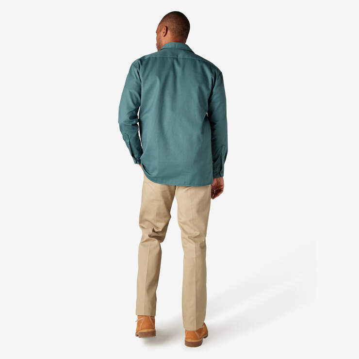 Long Sleeve Work Shirt - Lincoln Green (LN) image number 6