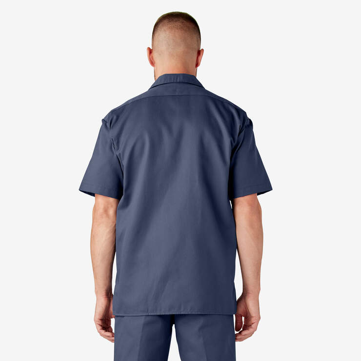 Short Sleeve Work Shirt - Navy Blue (NV) image number 2