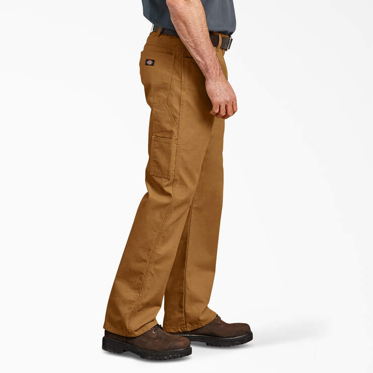 Relaxed Fit Duck Carpenter Pants - Rinsed Brown Duck (RBD) image number 3