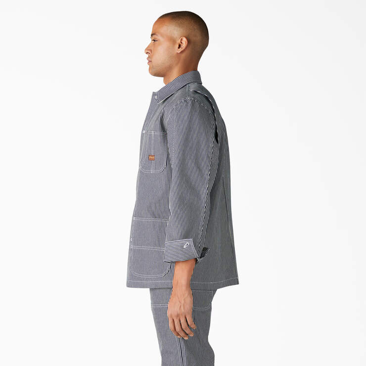 Dickies 1922 Hickory Striped Chore Coat - Hickory Stripe (HS) image number 3