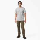 Heavyweight Short Sleeve Henley T-Shirt - Heather Gray &#40;HG&#41;