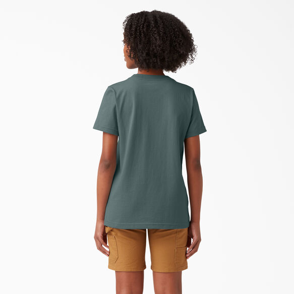 Women&#39;s Heavyweight Short Sleeve Pocket T-Shirt - Lincoln Green &#40;LN&#41;