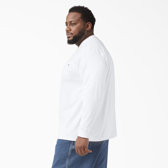 Heavyweight Long Sleeve Pocket T-Shirt - White &#40;WH&#41;