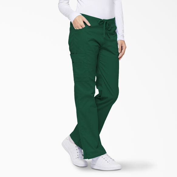 Women&#39;s EDS Signature Flare Leg Cargo Scrub Pants - Hunter Green &#40;HTR&#41;