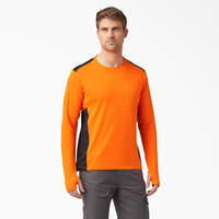 Temp-iQ® 365 Long Sleeve Pocket T-Shirt - Neon Orange (NA)