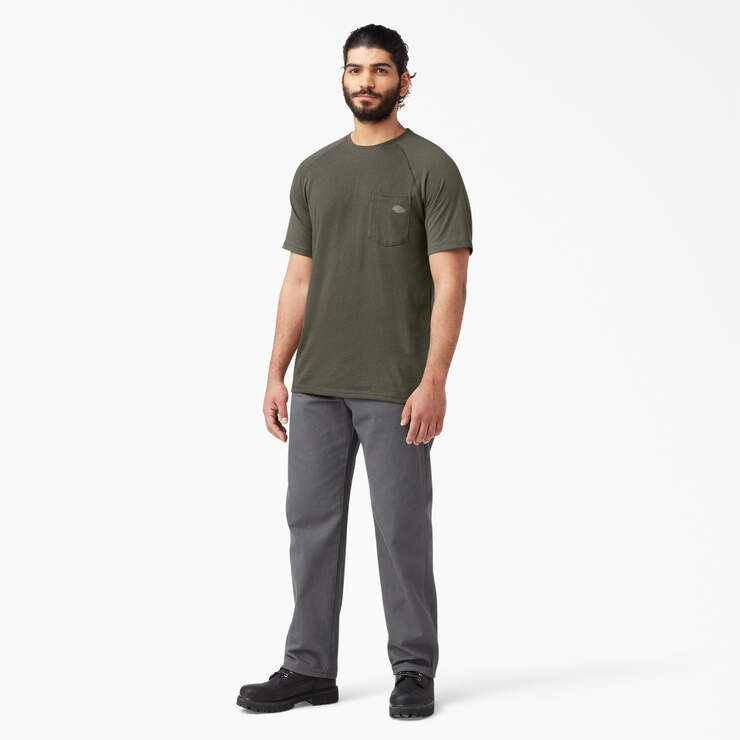 Cooling Short Sleeve Pocket T-Shirt - Moss Green (MS) image number 7