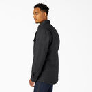 Water Repellent Fleece-Lined Duck Shirt Jacket - Black &#40;BK&#41;