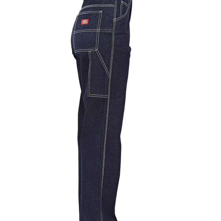 Dickies Girl Juniors' Relaxed Fit Carpenter Jeans - Dark Denim Wash (DDW) image number 3
