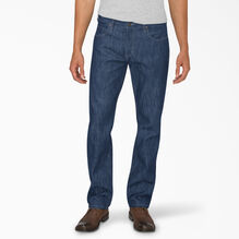 Dickies X-Series Button Fly  Regular Fit Straight Leg 5-Pocket Denim Jeans - Medium Indigo Blue &#40;HMI&#41;
