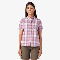 Women’s Plaid Woven Shirt - Lilac Herringbone Plaid (LPE)