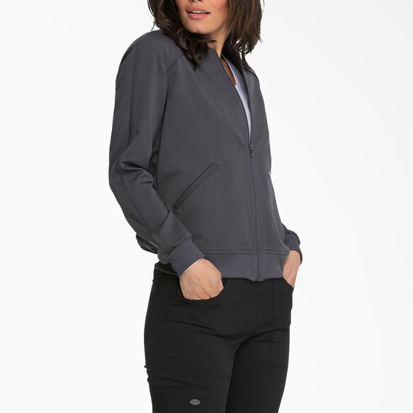Women&#39;s Balance Zip Front Scrub Jacket - Pewter Gray &#40;PEW&#41;