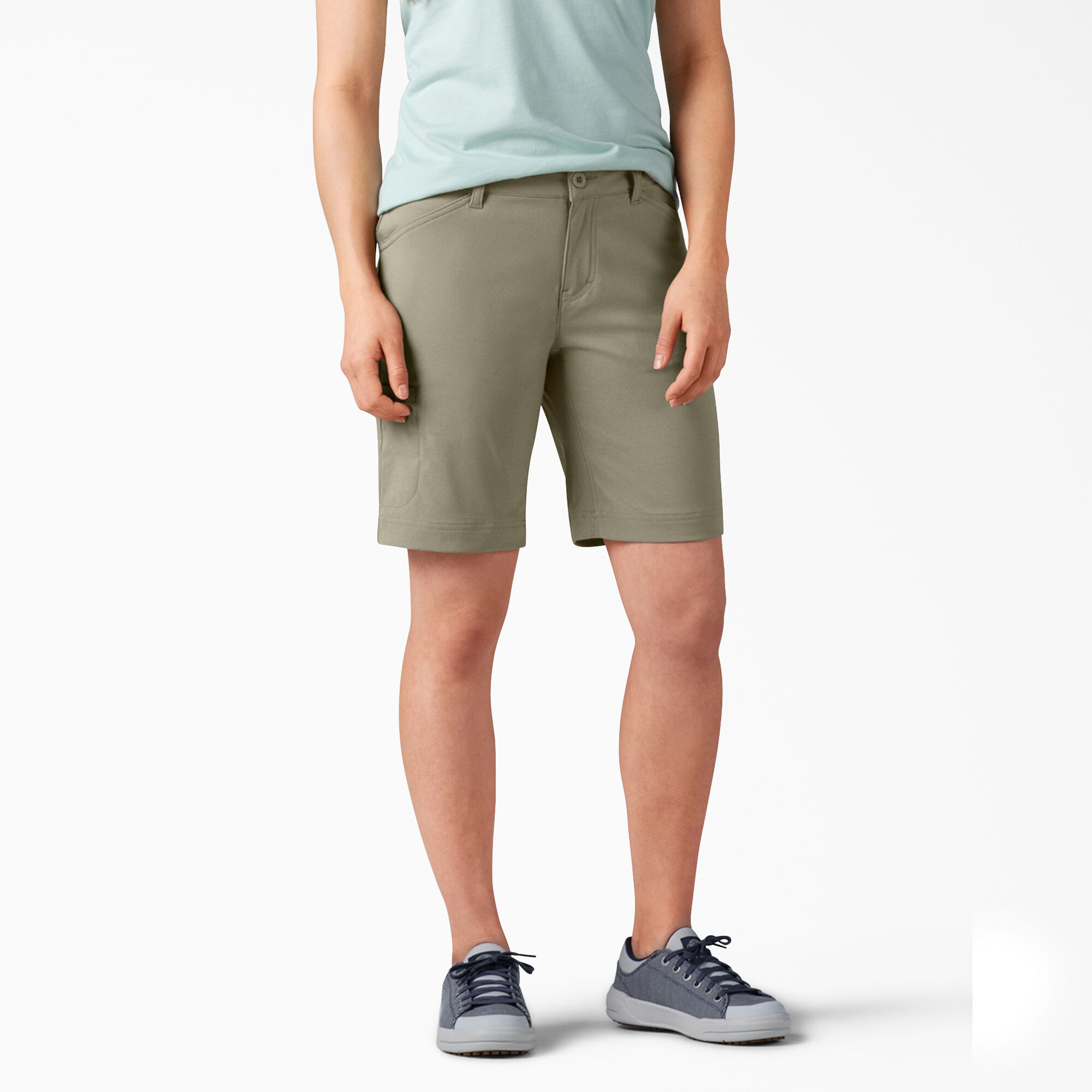 khaki work shorts womens