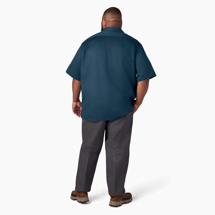 Short Sleeve Work Shirt - Navy Blue (NV) image number 12