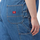 Women&#39;s Plus Relaxed Fit Straight Leg Bib Overalls - Stonewashed Medium Blue &#40;MSB&#41;