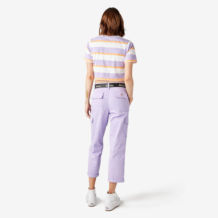 Women's Relaxed Fit Cropped Cargo Pants - Purple Rose (UR2) image number 6
